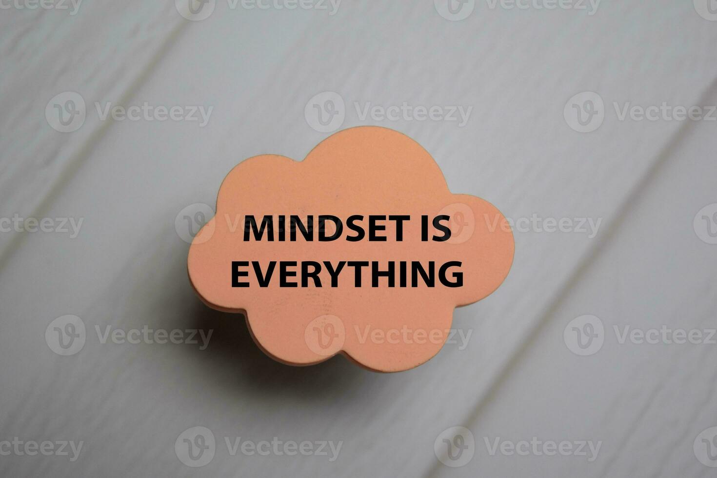 Mindset Is Everything write on a sticky note isolated on Office Desk. photo