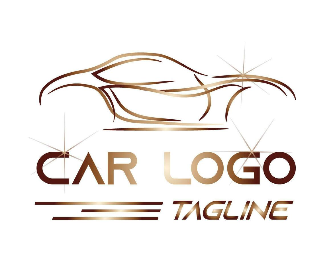 Colorful shining Car logo vector illustration with dummy text and tagline.