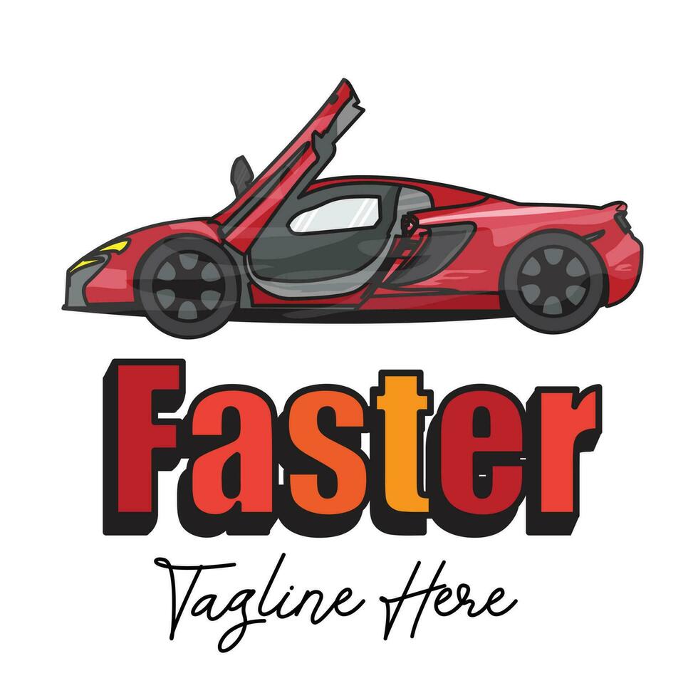Car logo vector illustration with dummy text on white background.