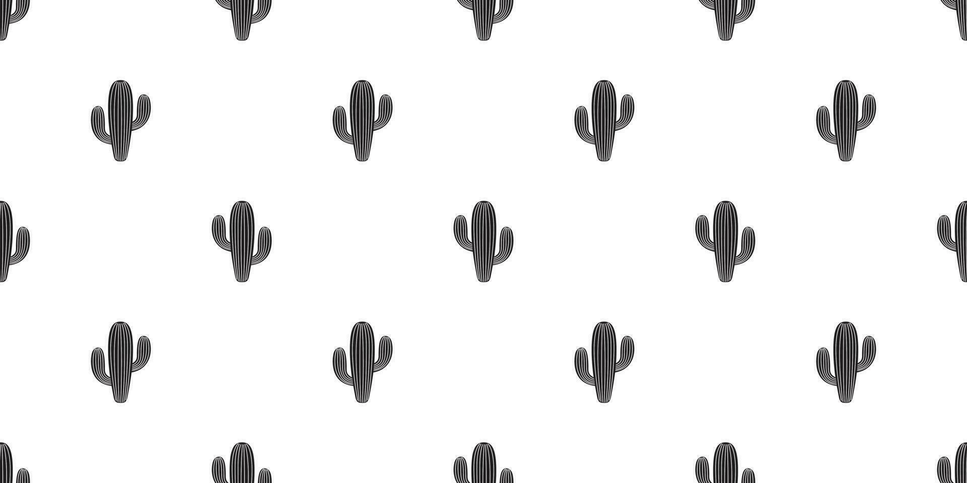 cactus seamless pattern vector flower Desert botanica plant garden scarf isolated tile background cartoon repeat wallpaper