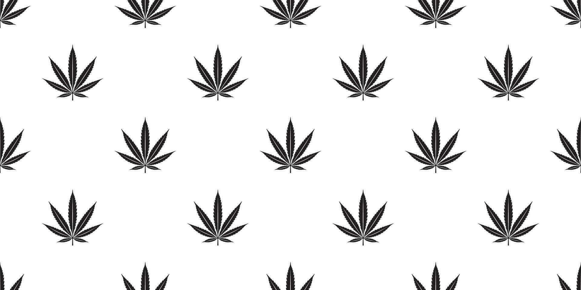 Marijuana seamless pattern vector Weed cannabis leaf scarf isolated repeat wallpaper tile background