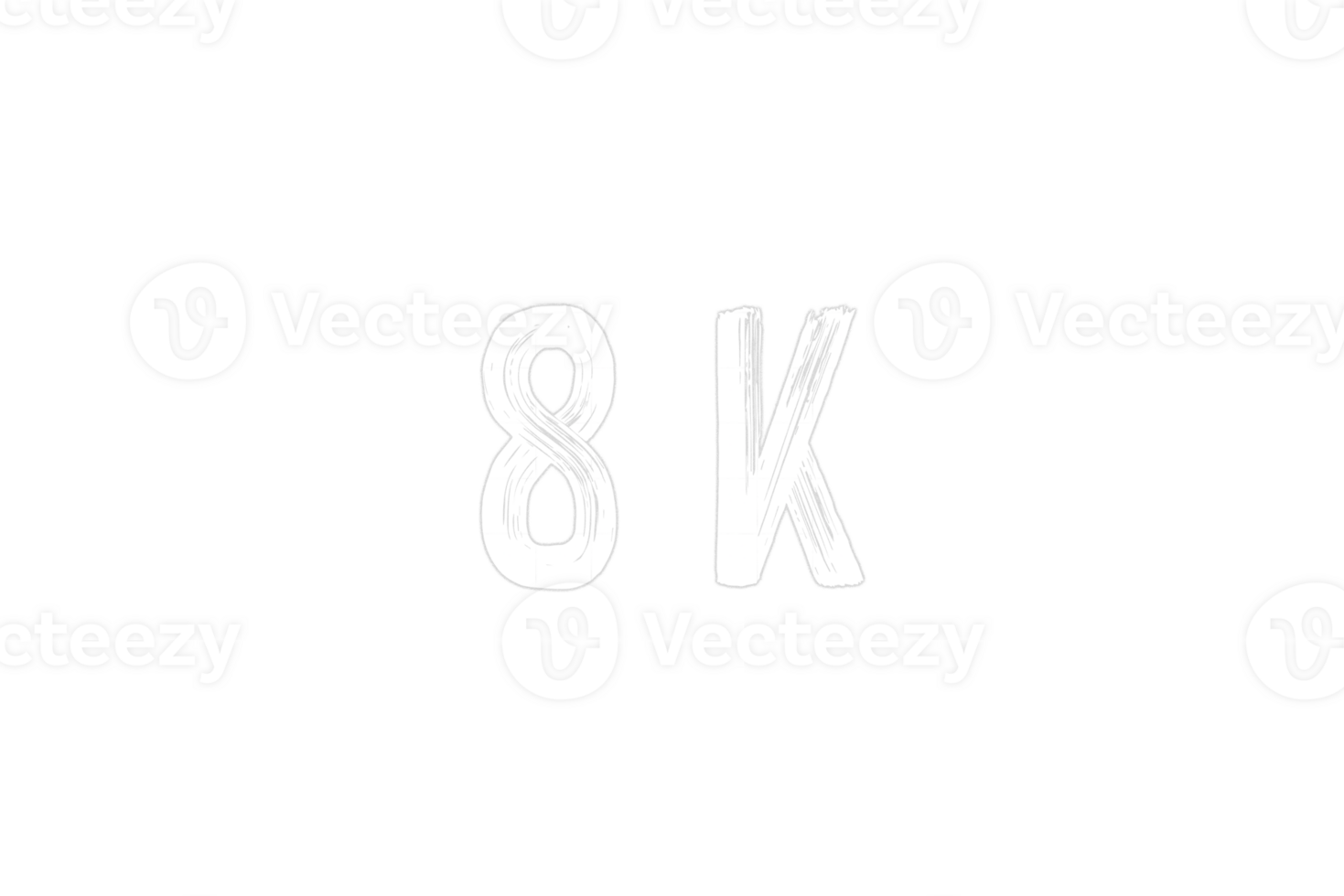 8 k subscribers celebration greeting Number with chalk design png