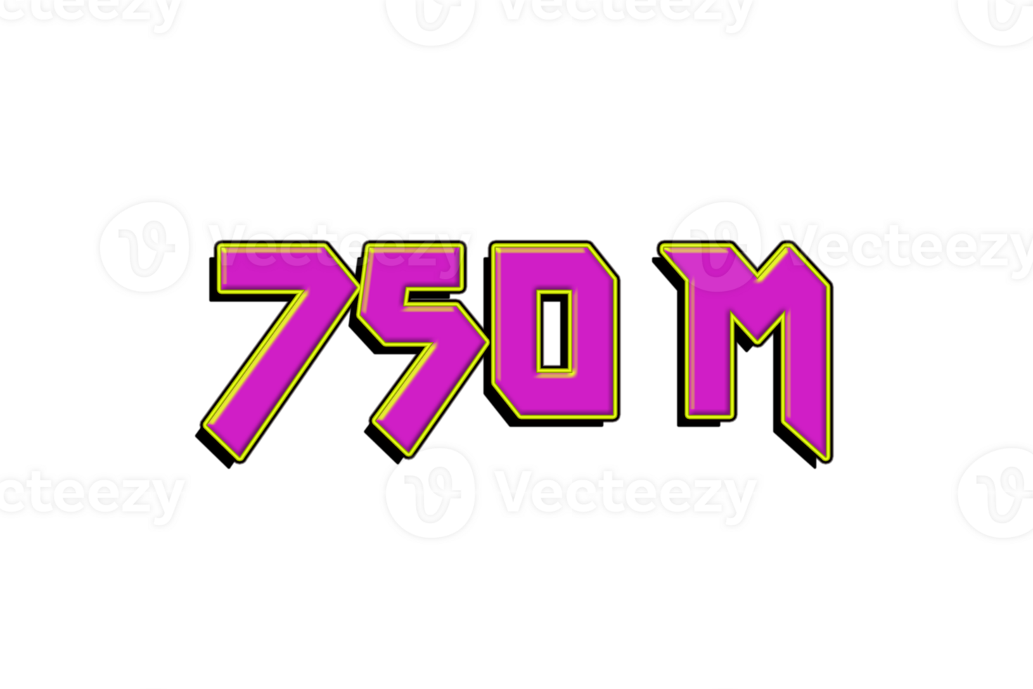 750 millón suscriptores celebracion saludo número con juego diseño png