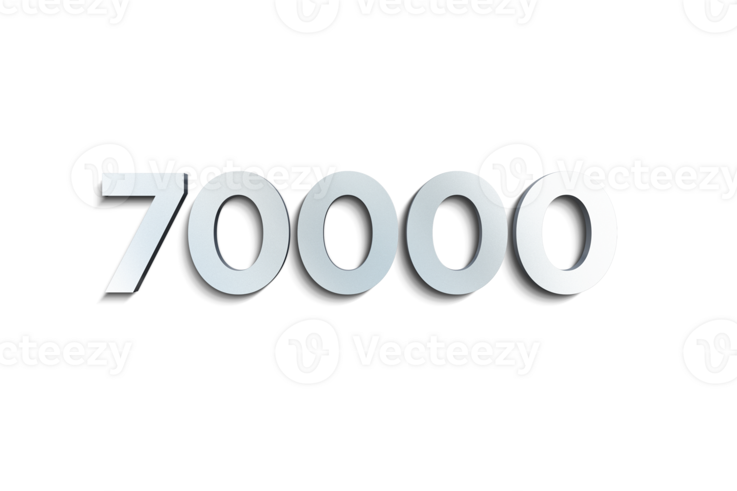 70000 suscriptores celebracion saludo número con acero diseño png