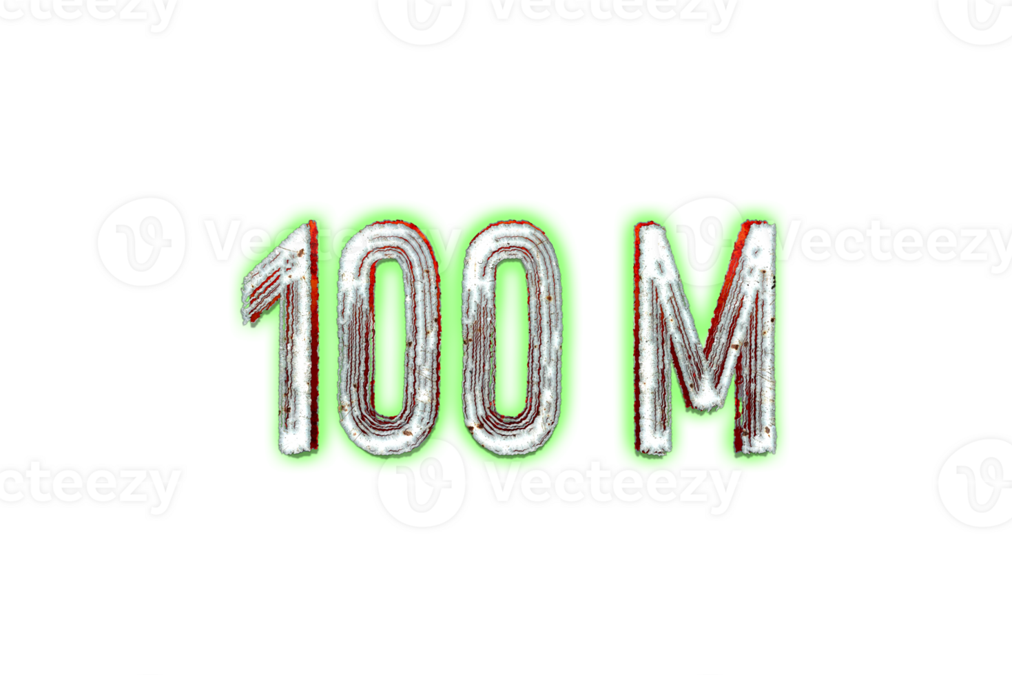 100 million subscribers celebration greeting Number with horror design png