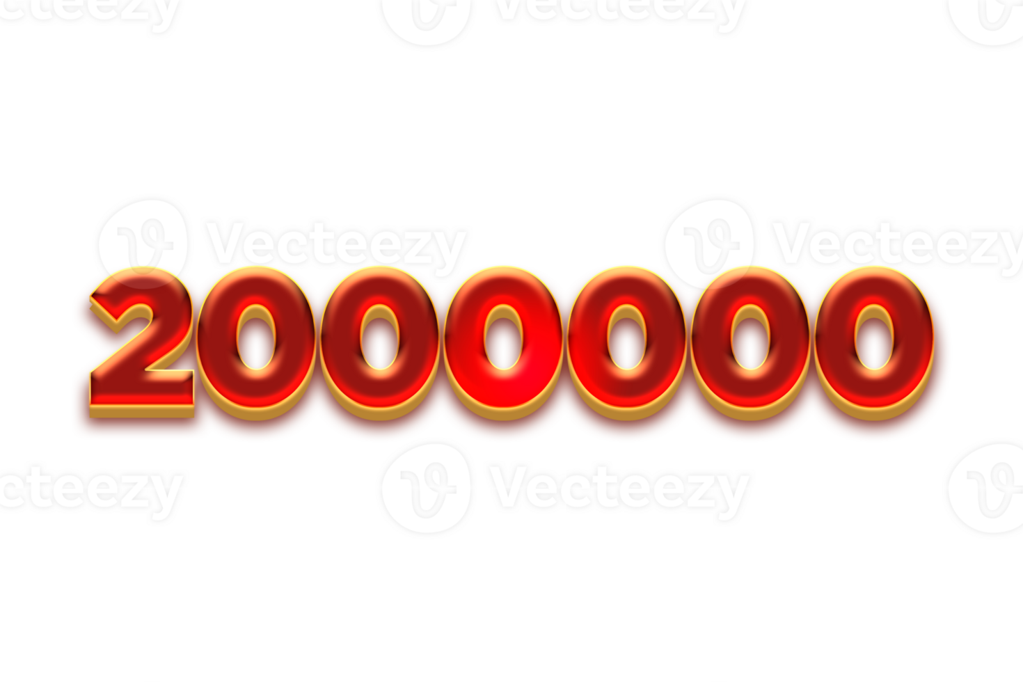 2000000 subscribers celebration greeting Number with fruity design ...