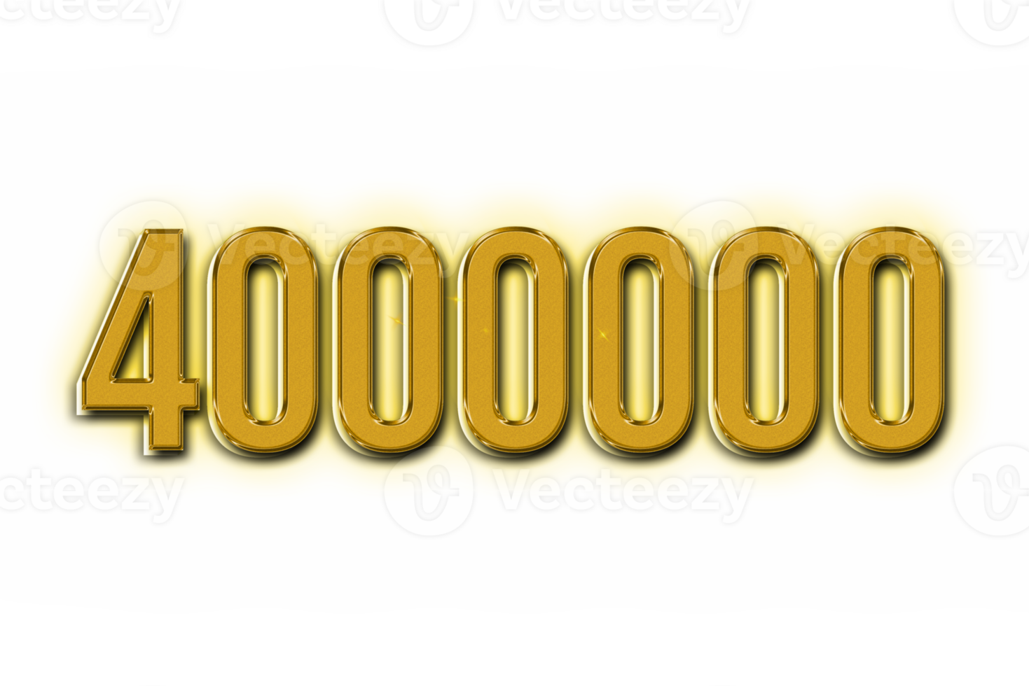 4000000 subscribers celebration greeting Number with golden design png
