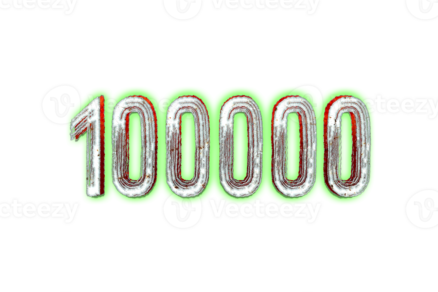 100000 subscribers celebration greeting Number with horror design png