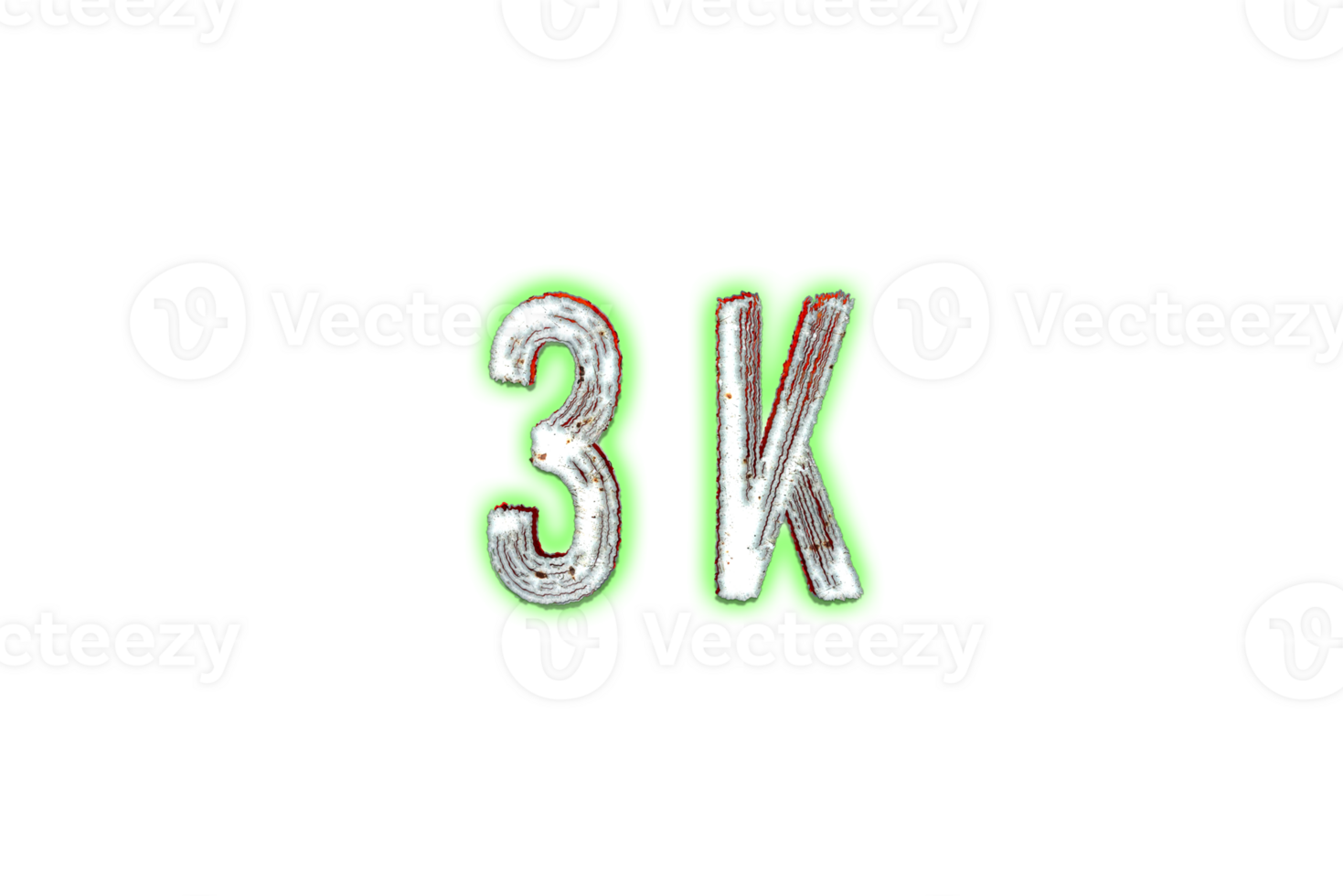 3 k subscribers celebration greeting Number with horror design png