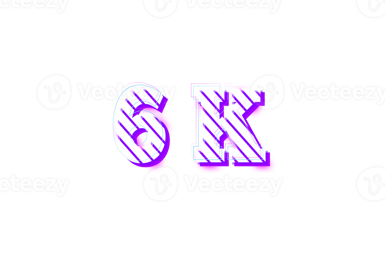 6 k subscribers celebration greeting Number with stripe design png