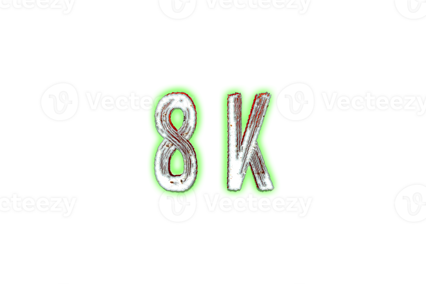 8 K subscribers celebration greeting Number with horror design png