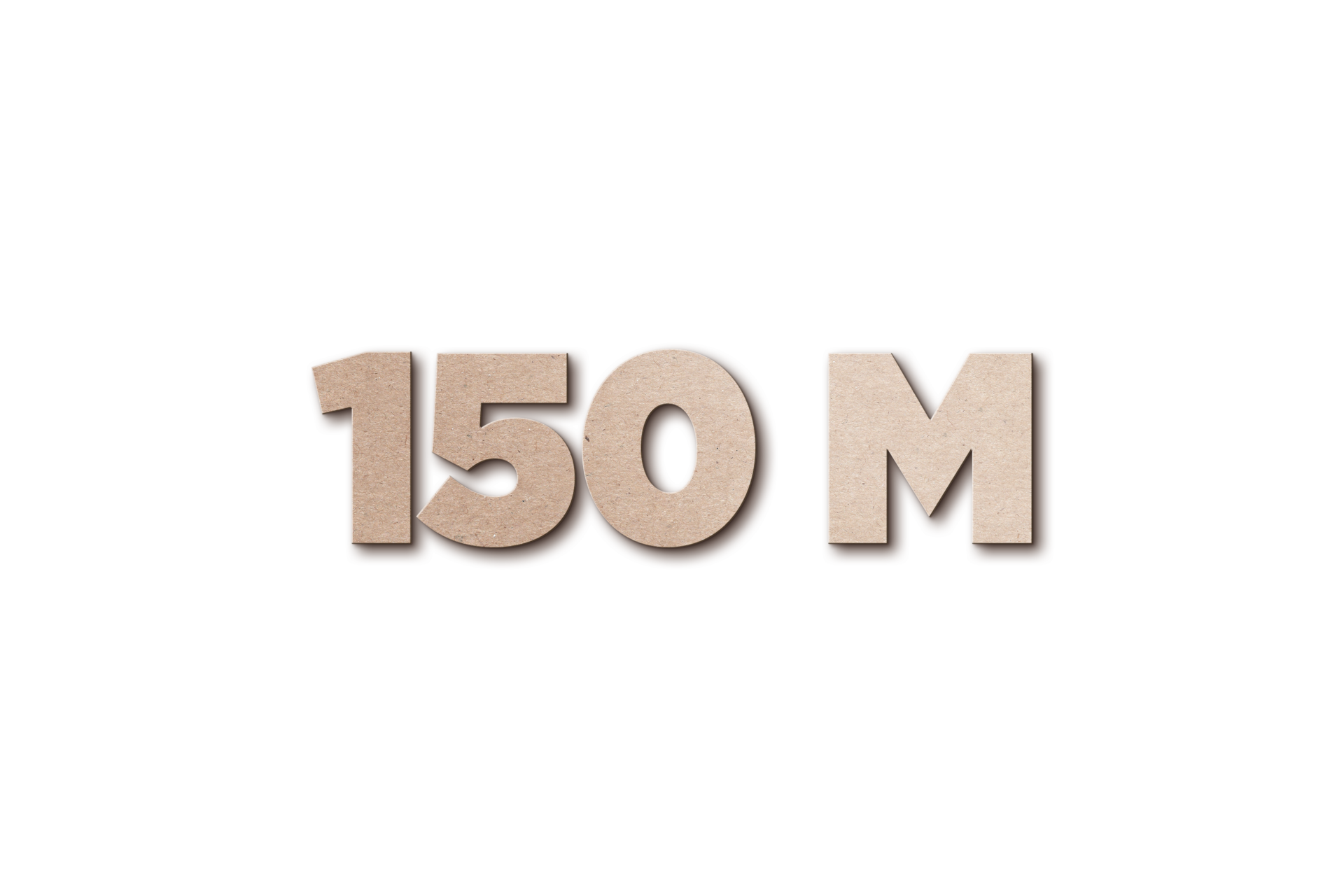 150 Million Subscribers Celebration Greeting Number With Card Board 