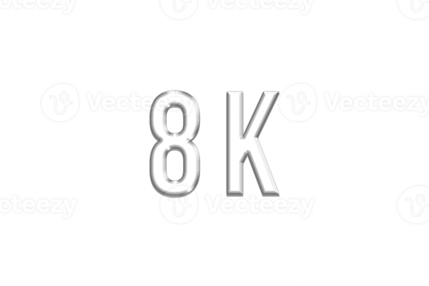 8 k subscribers celebration greeting Number with silver design png