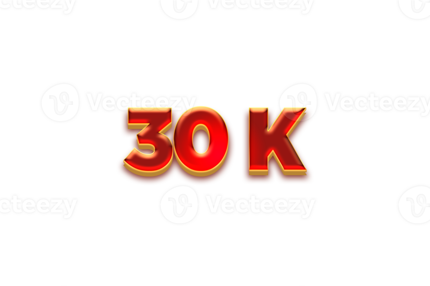 30 k subscribers celebration greeting Number with fruity design png