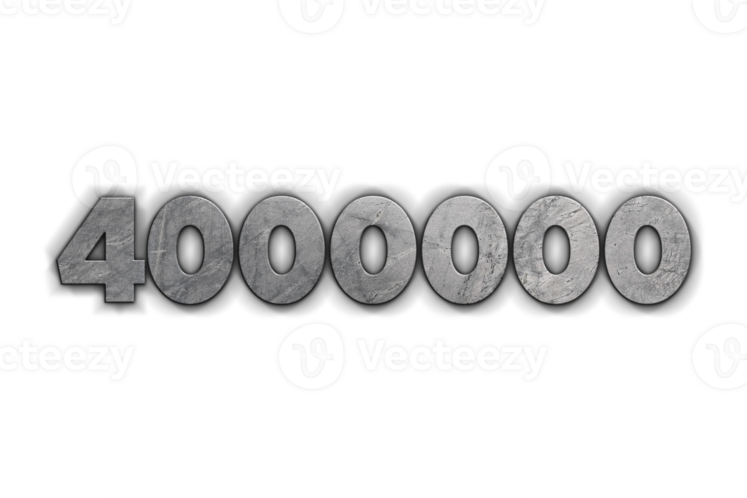 4000000 subscribers celebration greeting Number with concrete design png