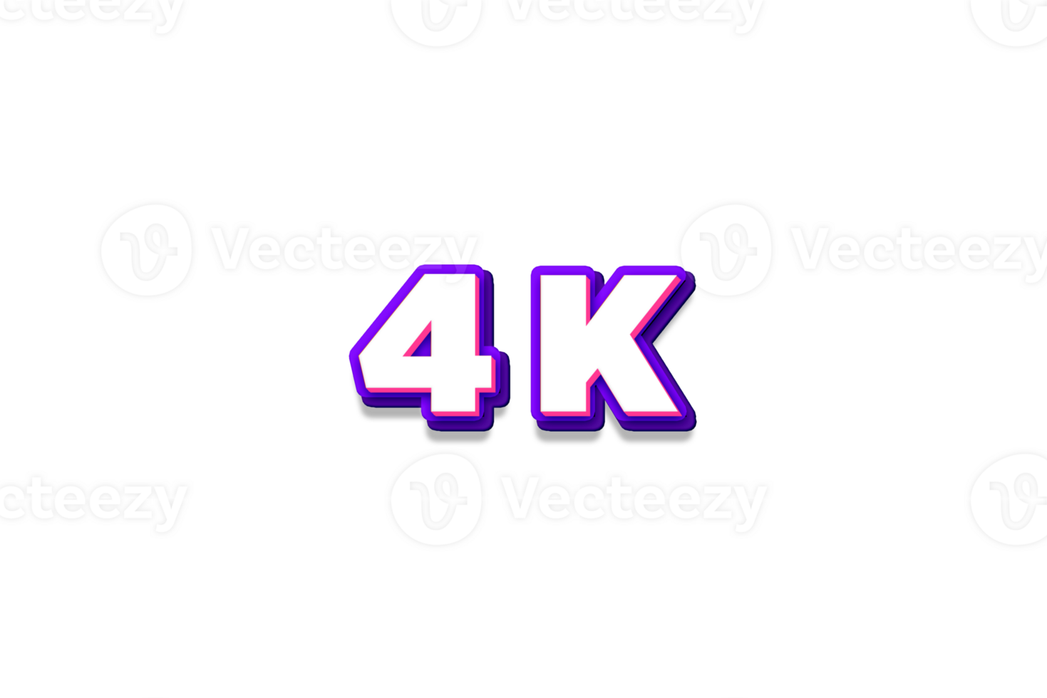 4 k subscribers celebration greeting Number with purple and pink design png