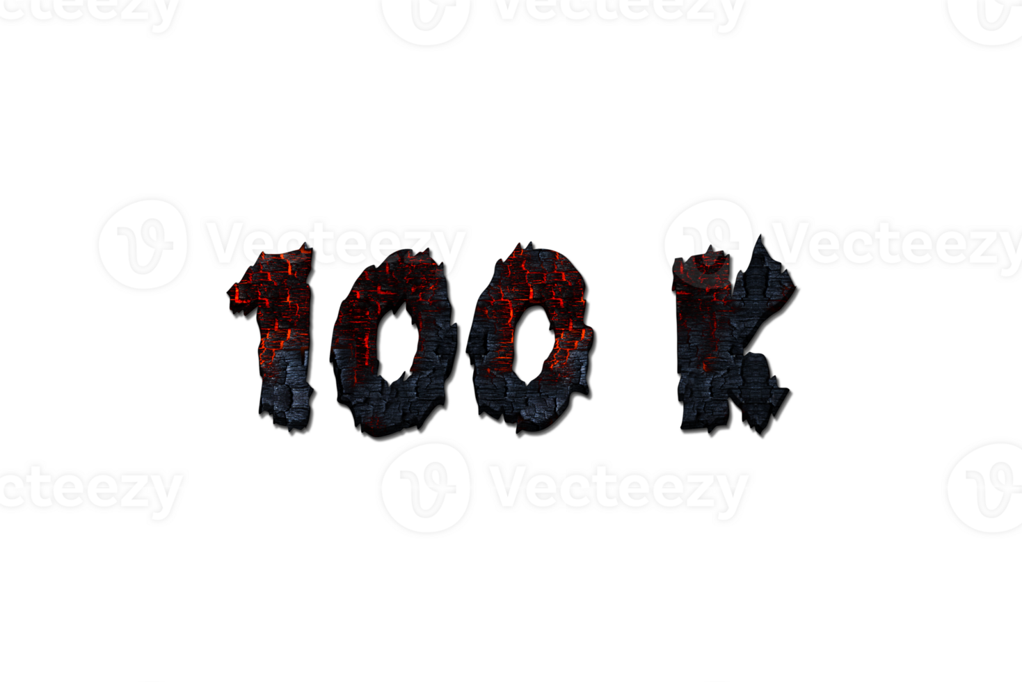 100 k subscribers celebration greeting Number with burned wood design png
