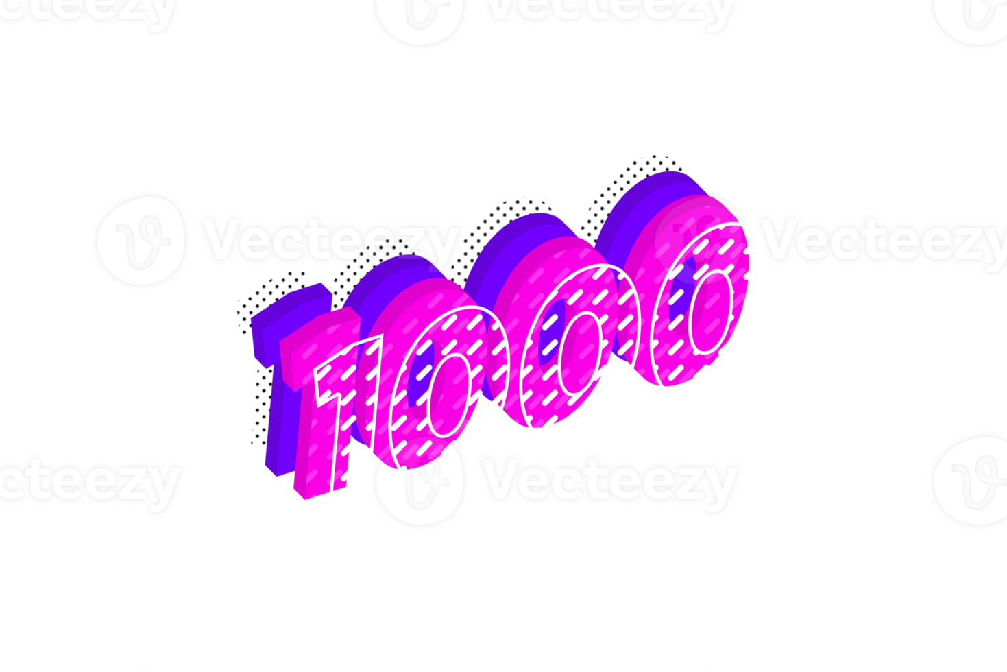 1000 subscribers celebration greeting Number with multi layer design png
