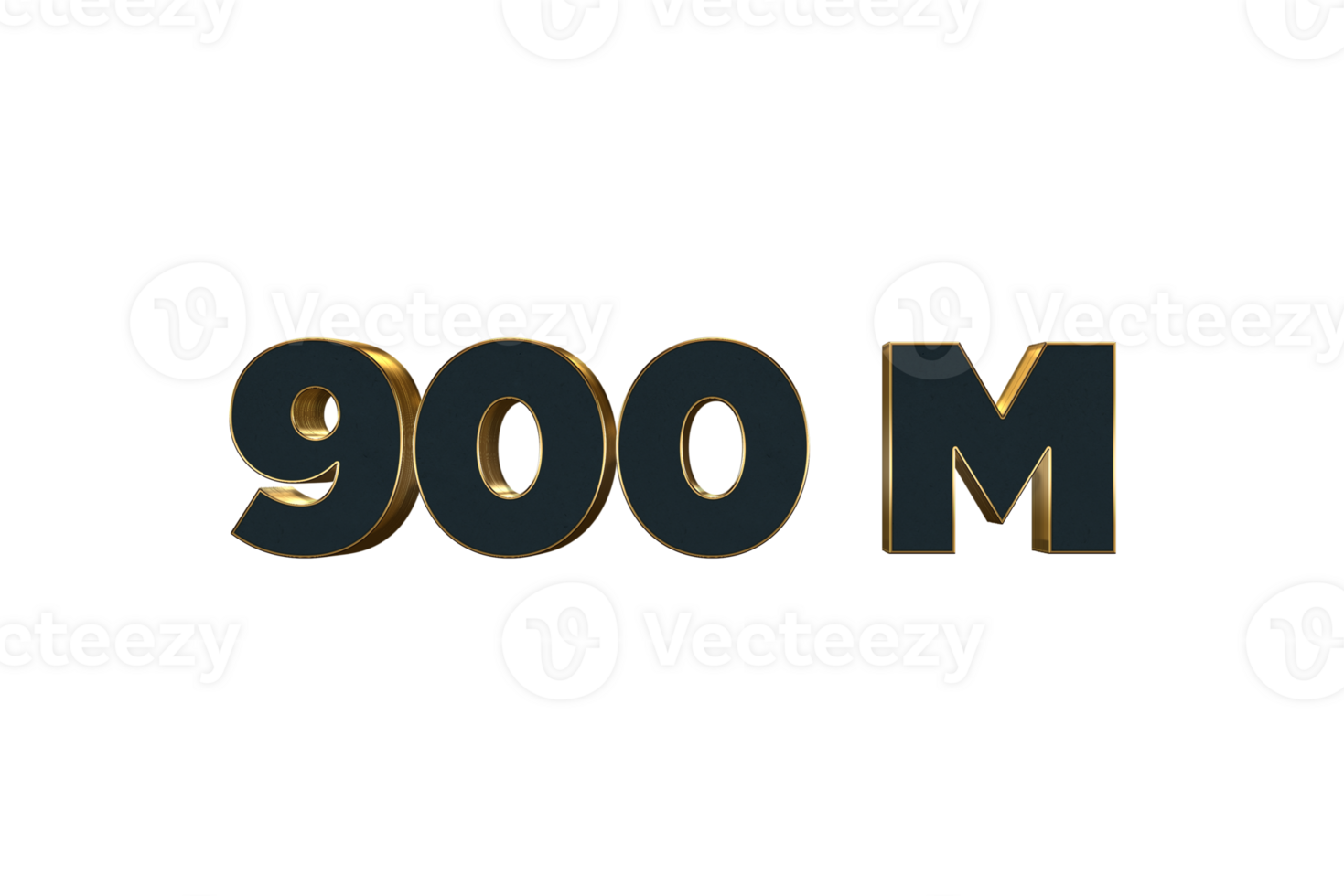 900 millón suscriptores celebracion saludo número con lujo diseño png