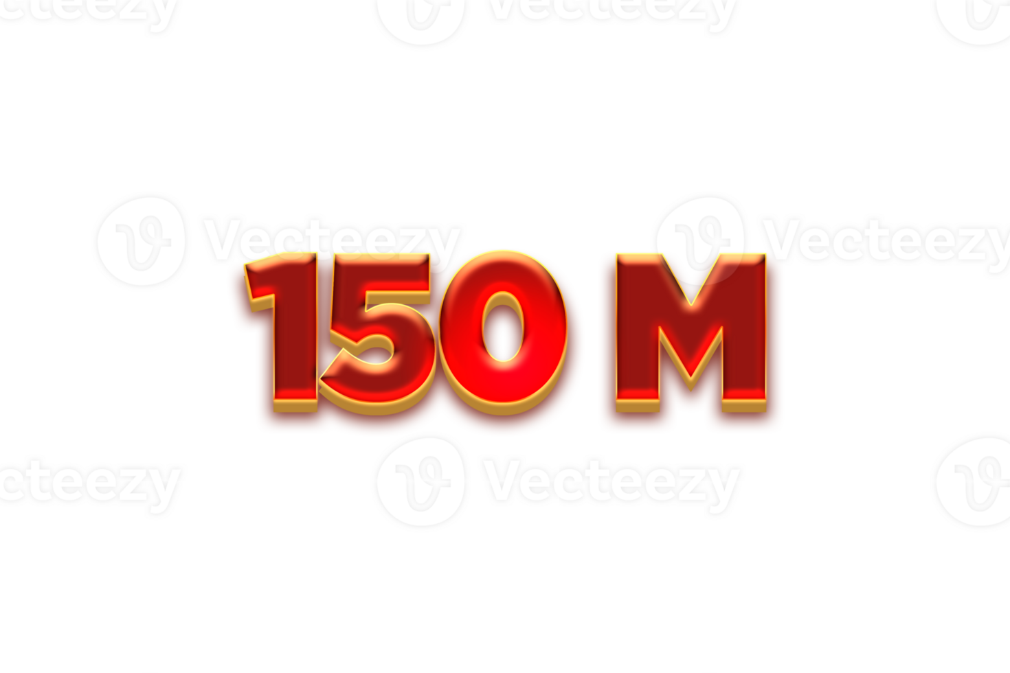 150 million subscribers celebration greeting Number with fruity wood design png