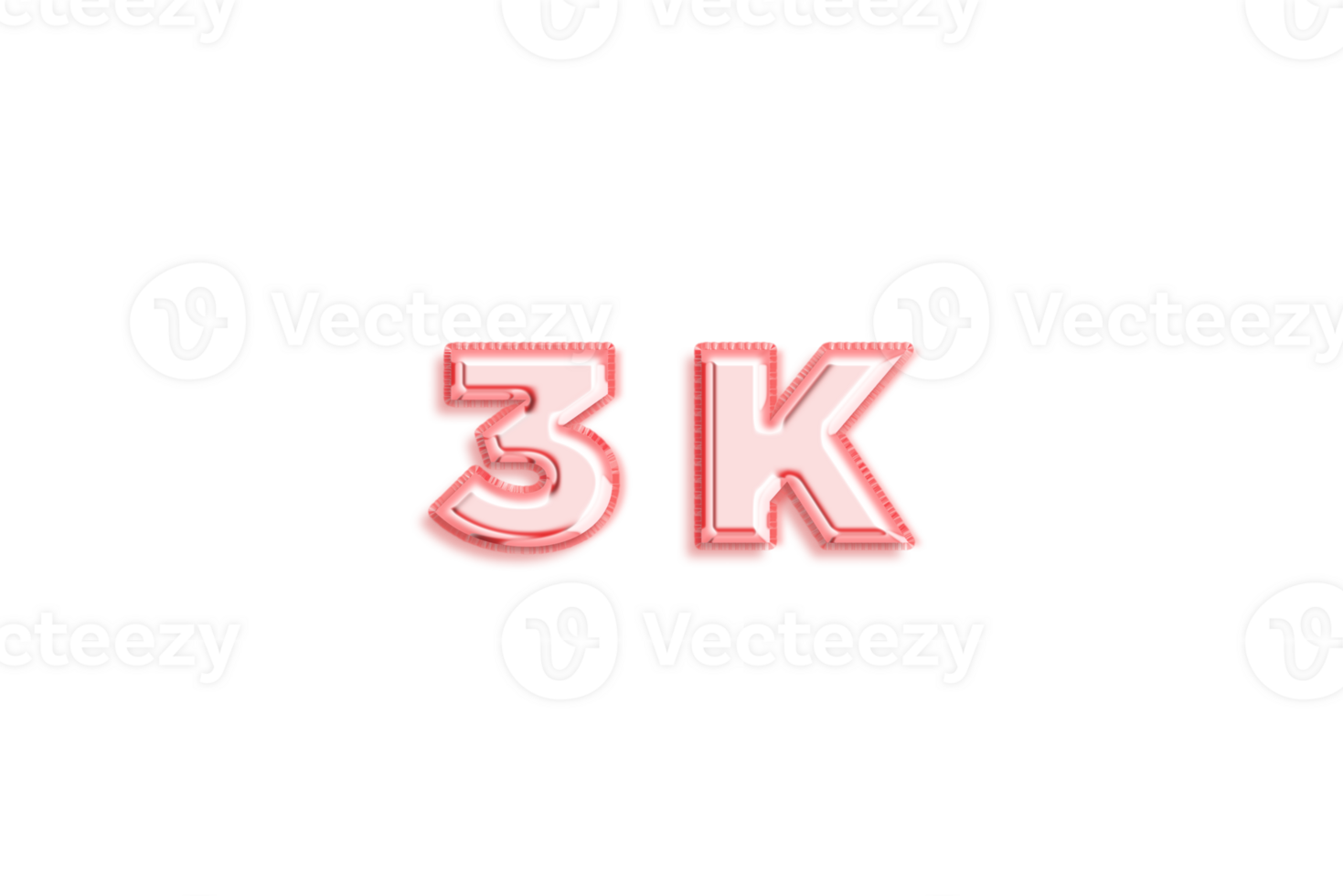 3 k subscribers celebration greeting Number with rose gold design png