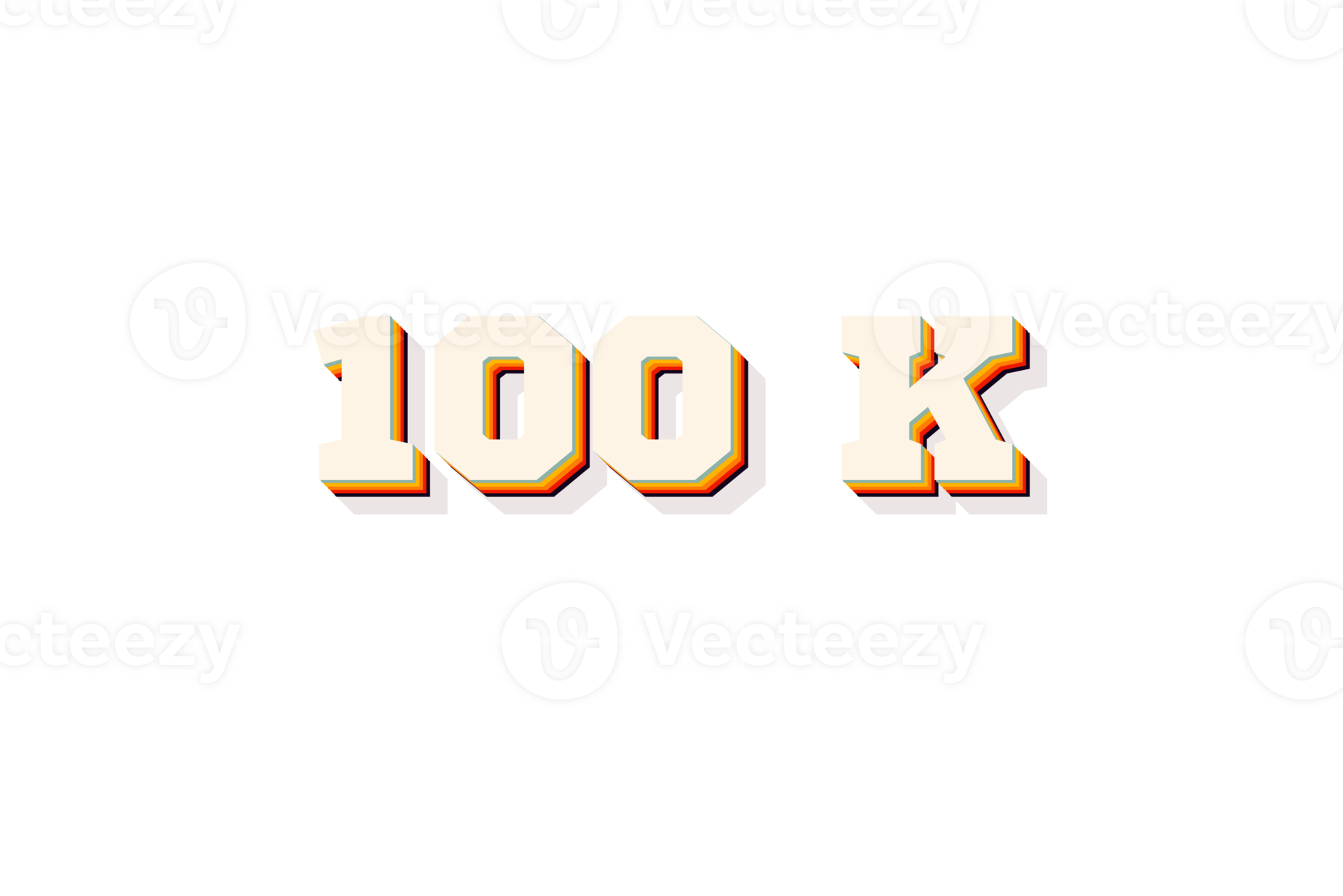 100 K Subscribers Celebration Greeting Number With Retro 2 Design 100-k-subscribers-celebration-greeting-number-with-retro-2-design