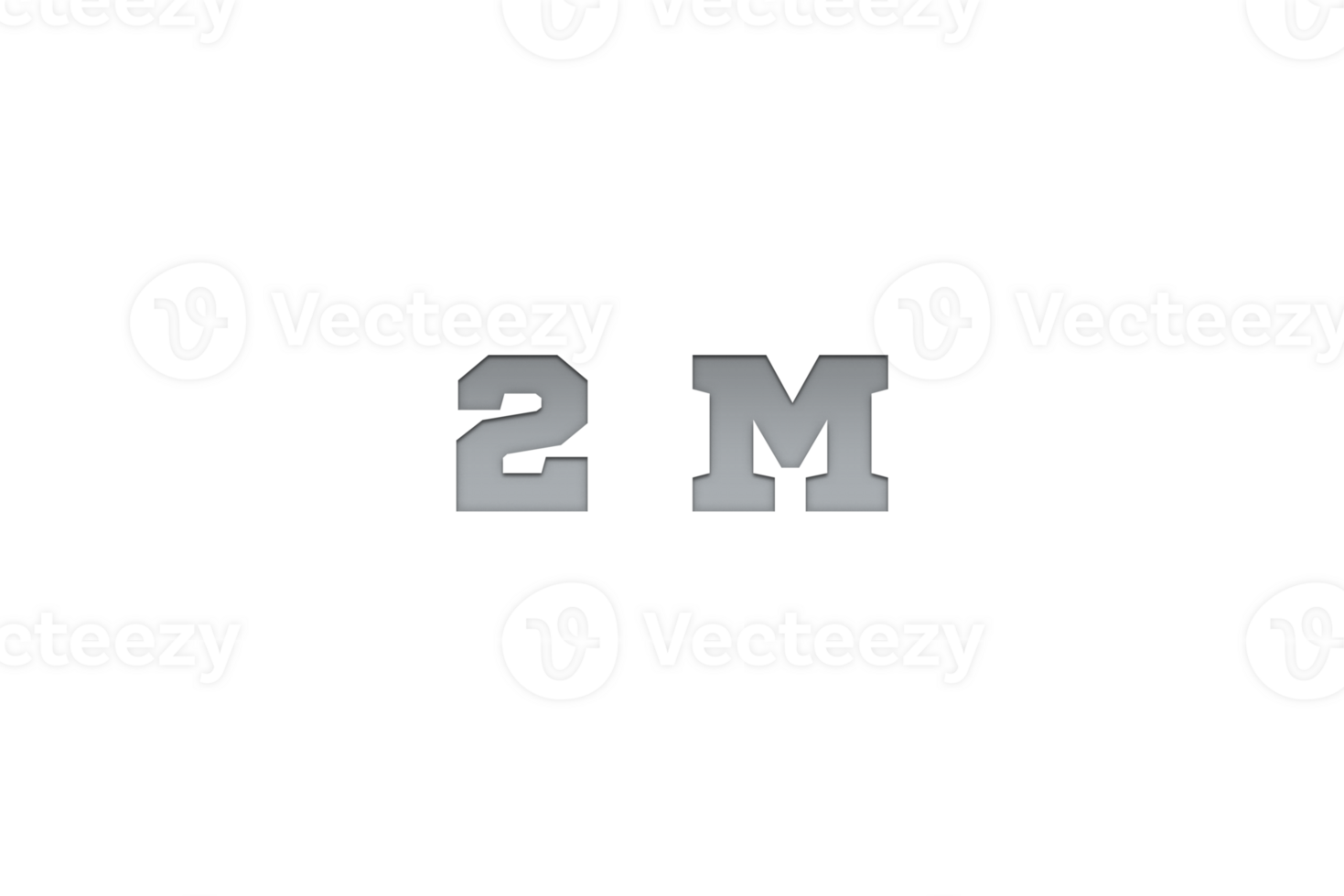2 million subscribers celebration greeting Number with metal engriving design png