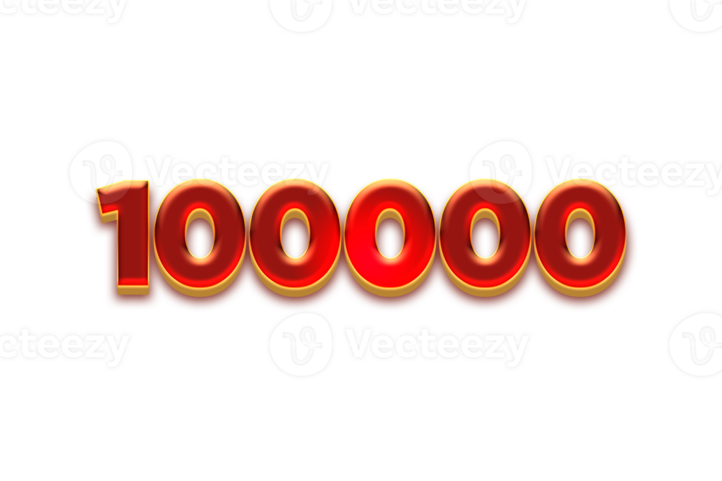 100000 subscribers celebration greeting Number with fruity design png