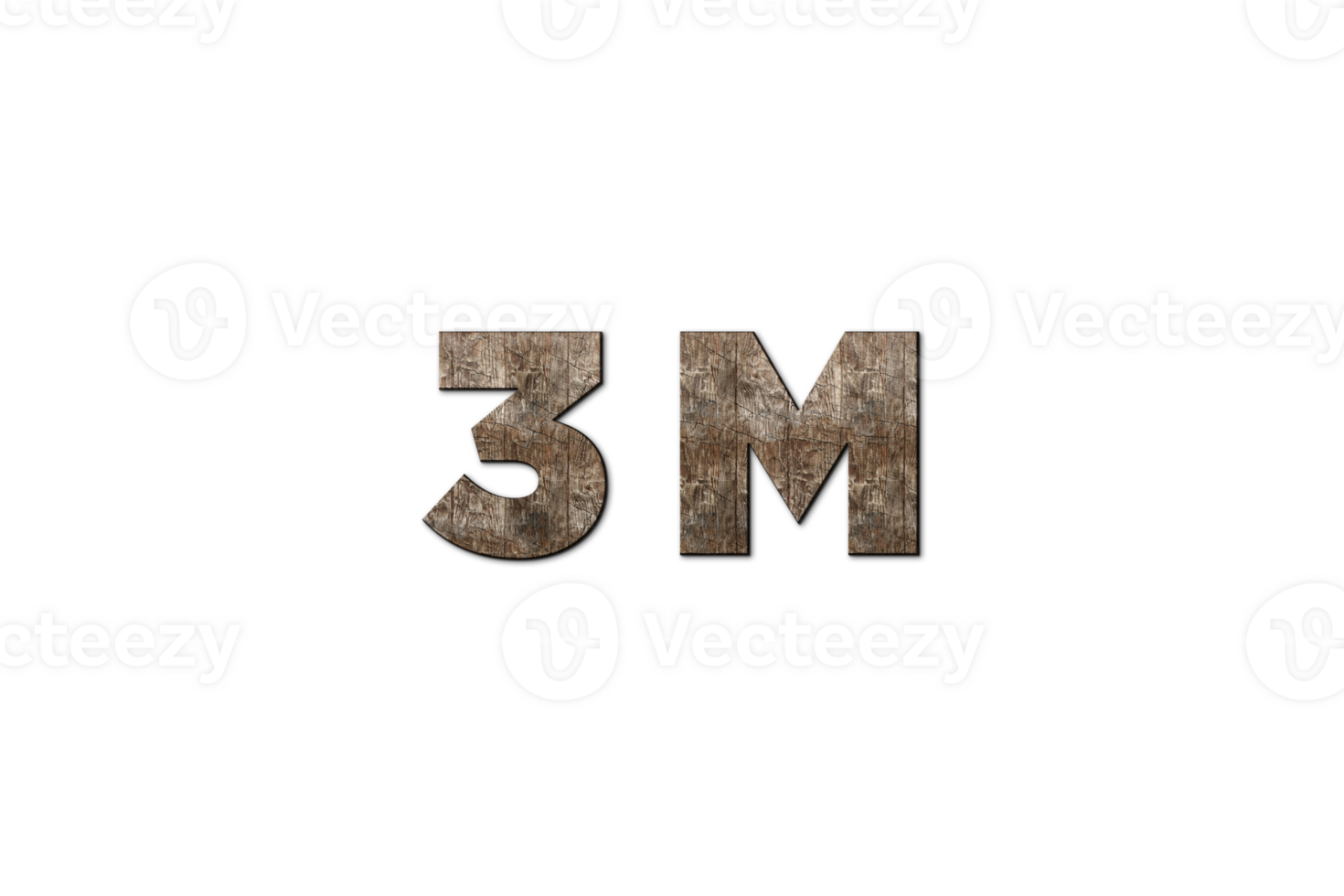 3 millón suscriptores celebracion saludo número con antiguo nuez madera diseño png