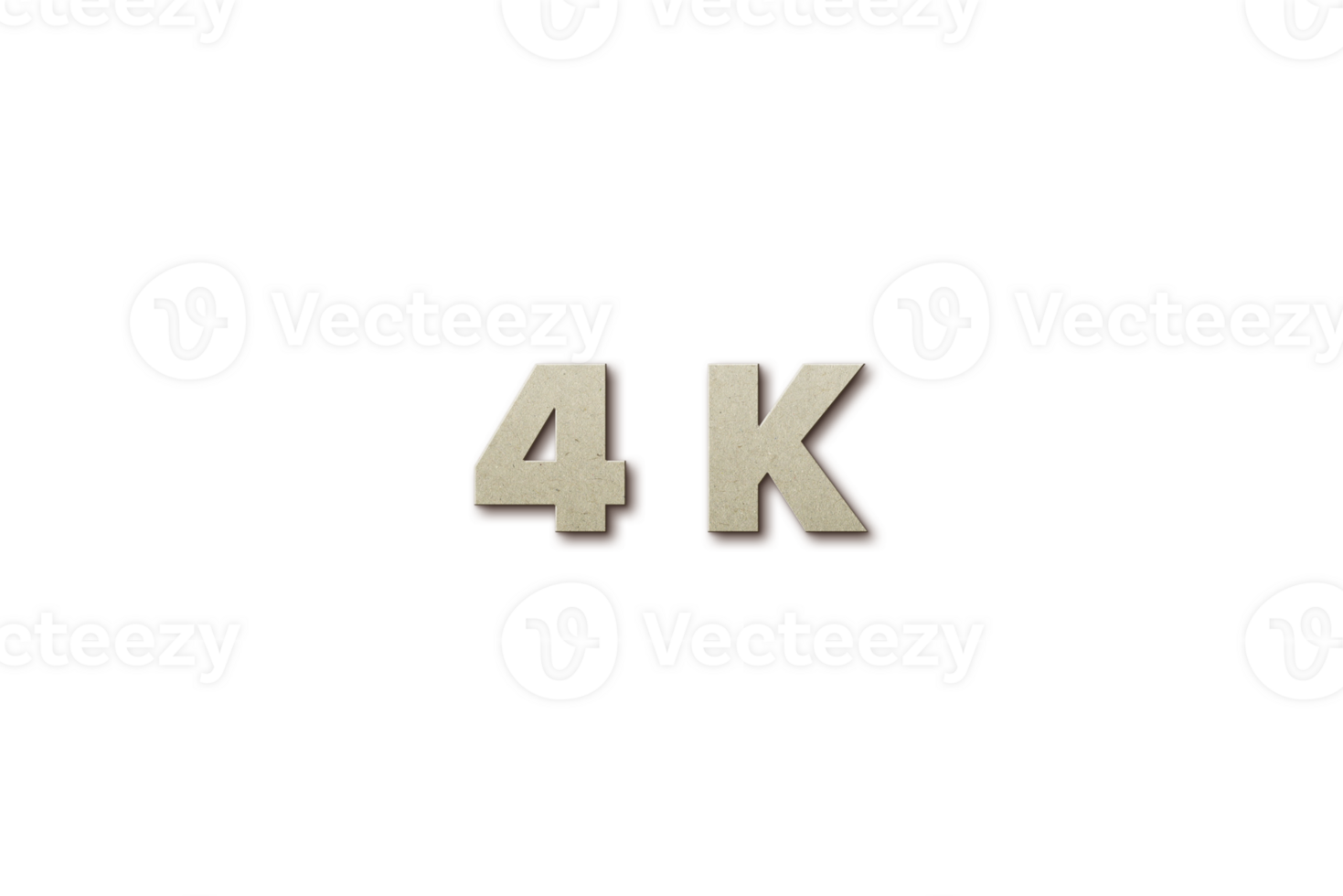 4 k subscribers celebration greeting Number with card board 2 design png