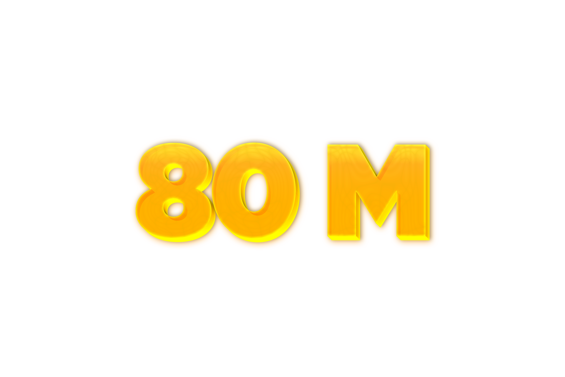 80 Million Subscribers Celebration Greeting Number With Yellow Design 80-million-subscribers-celebration-greeting-number-with-yellow-design