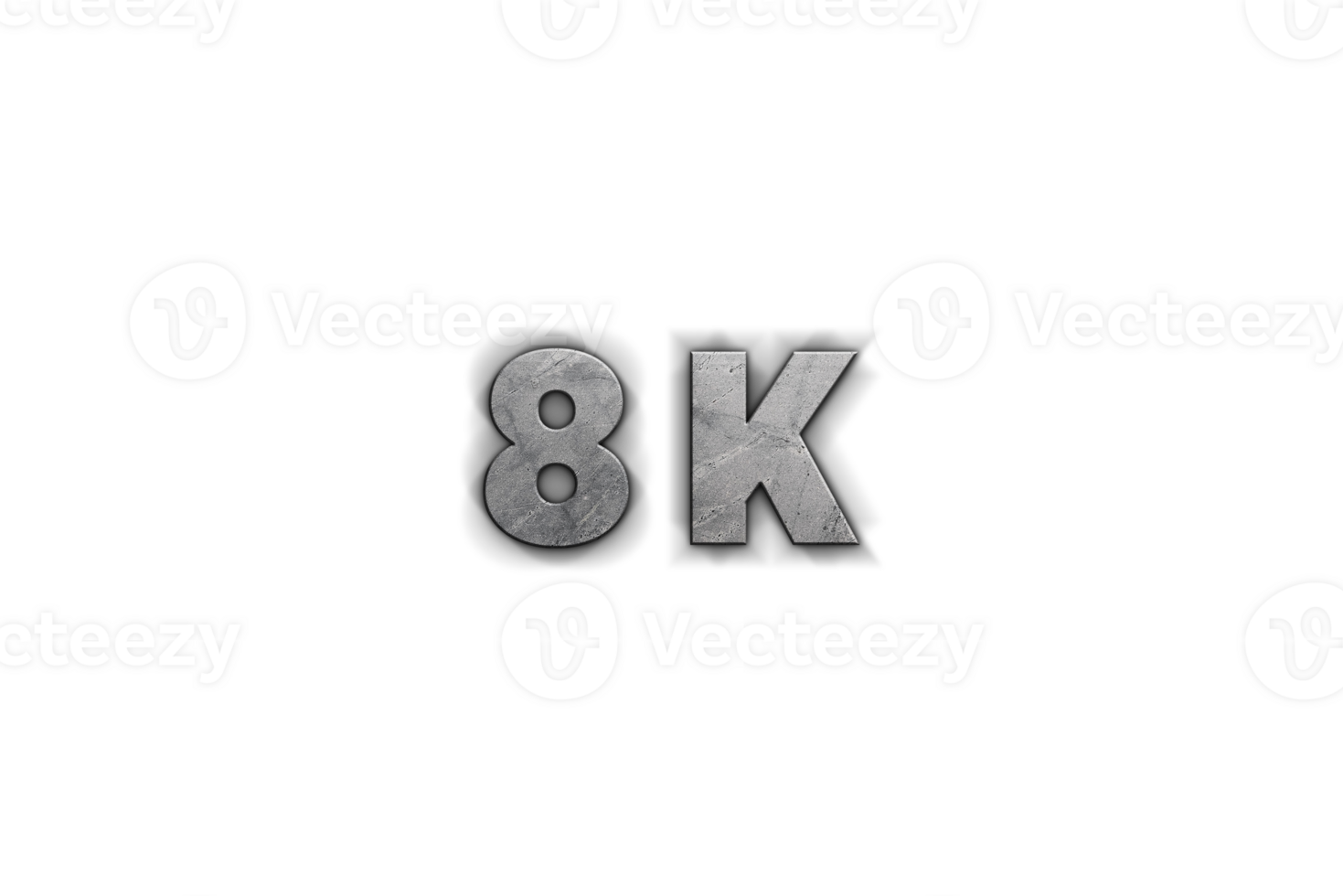 8 k subscribers celebration greeting Number with concrete design png