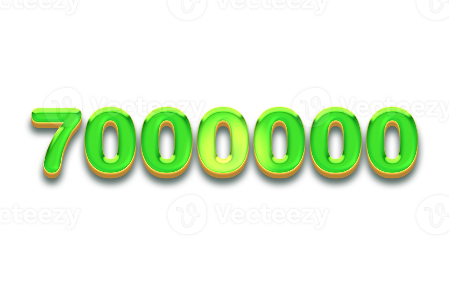 7000000 subscribers celebration greeting Number with candy design png