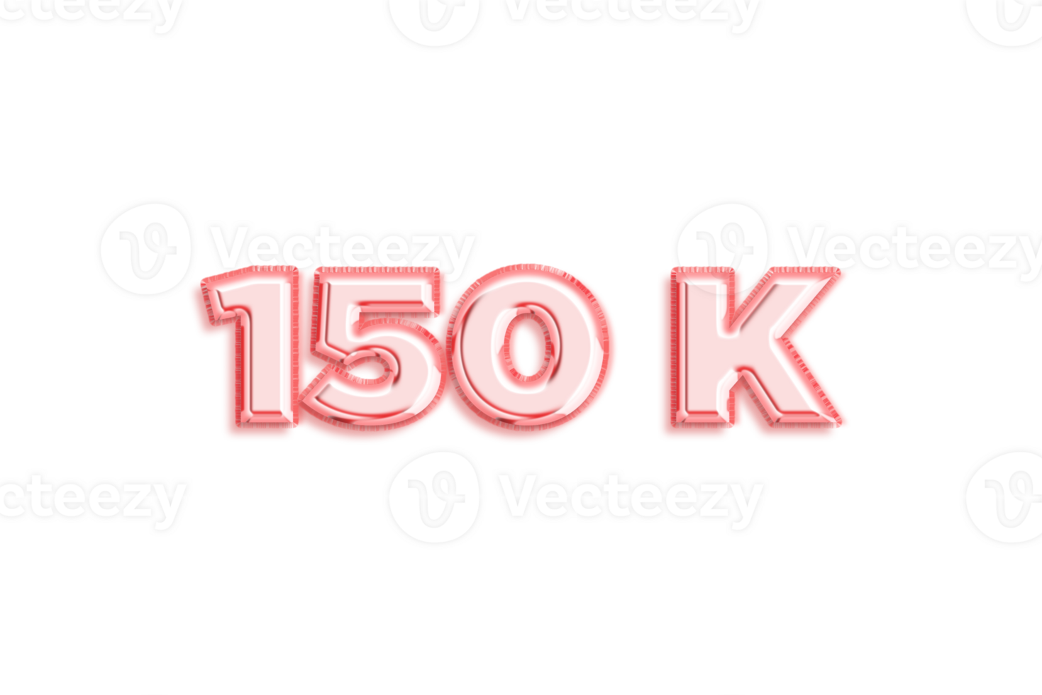 150 k subscribers celebration greeting Number with rose gold design png