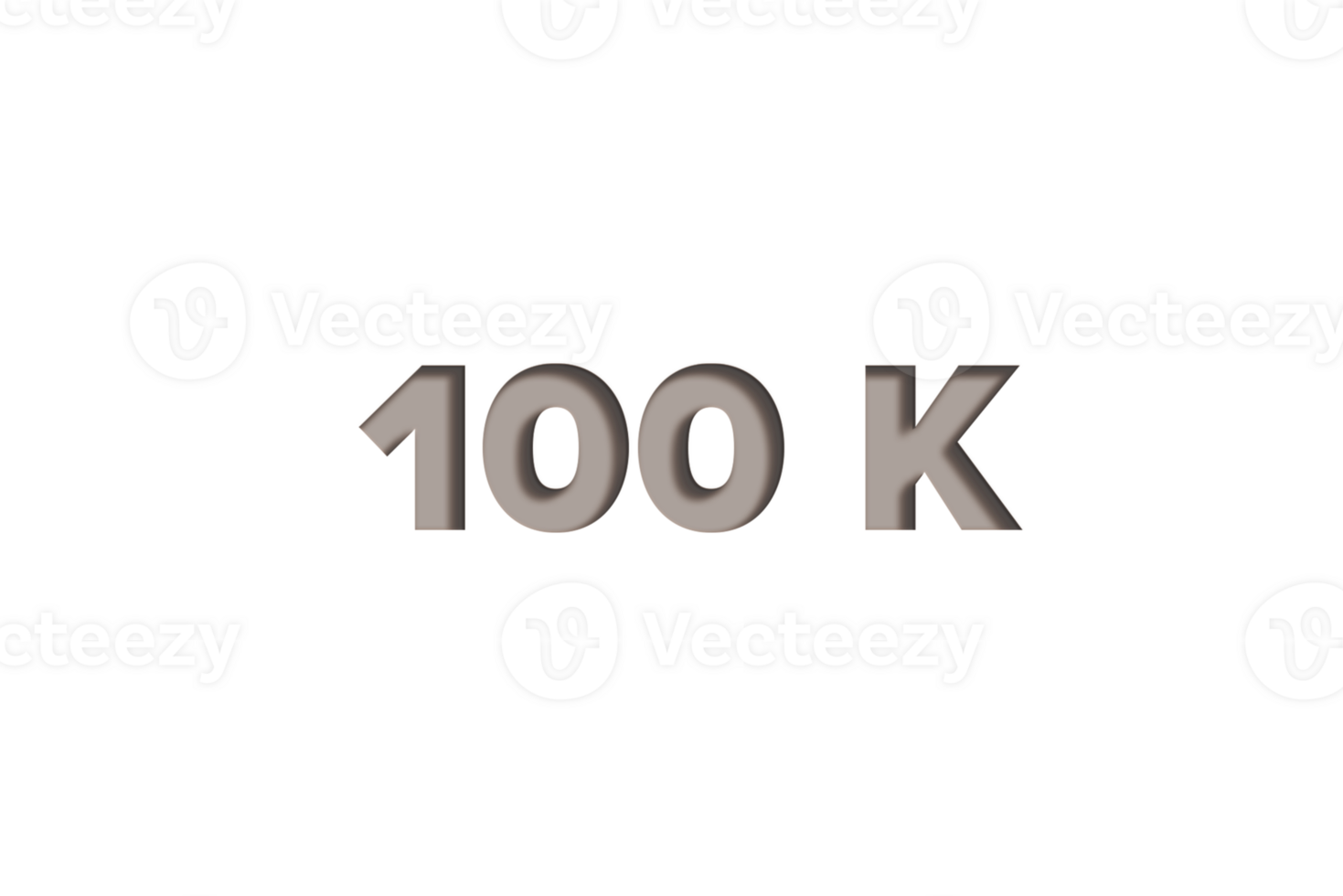 100 k subscribers celebration greeting Number with wooden engraved design png