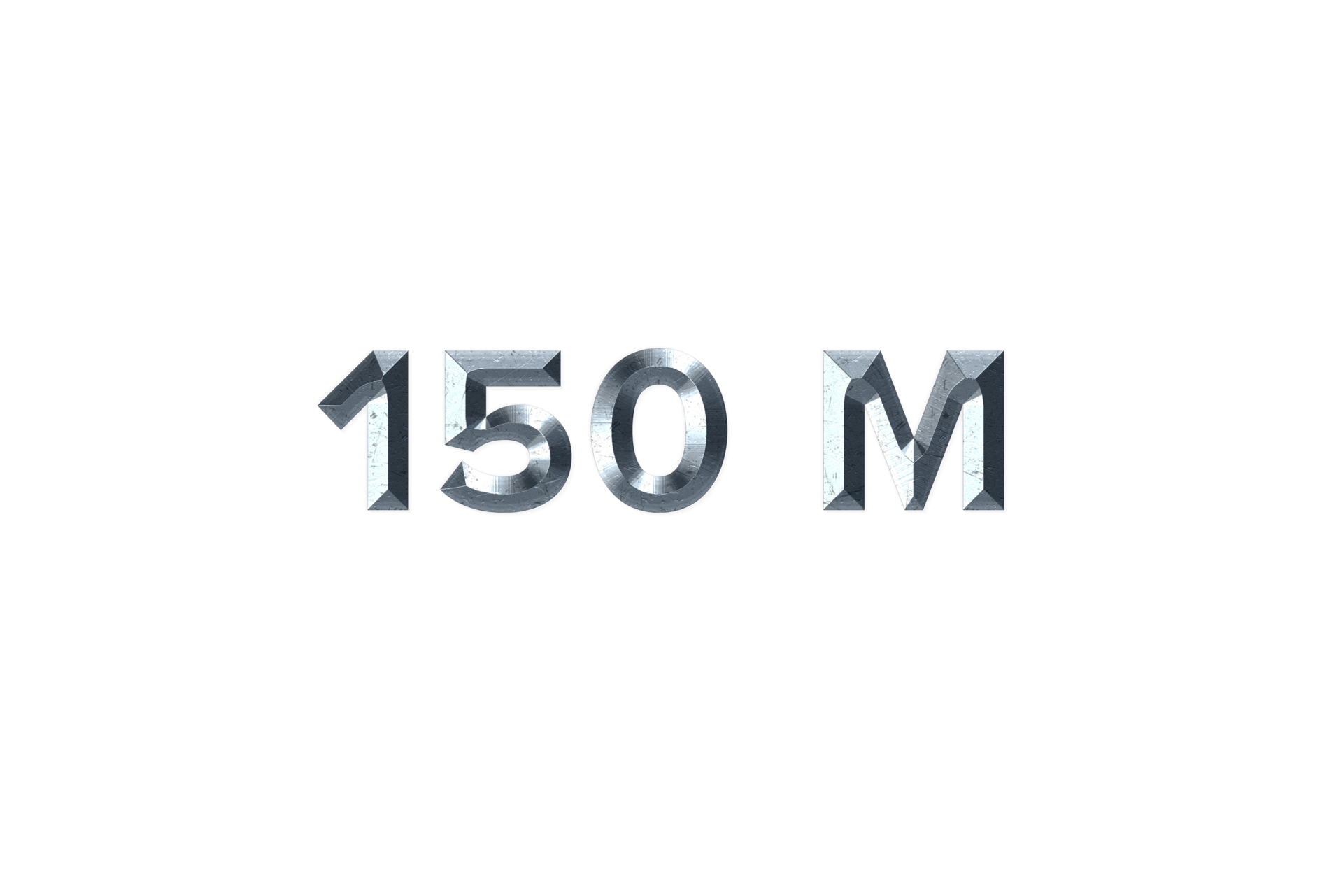 150 Million Subscribers Celebration Greeting Number With Grey Metal 150-million-subscribers-celebration-greeting-number-with-grey-metal