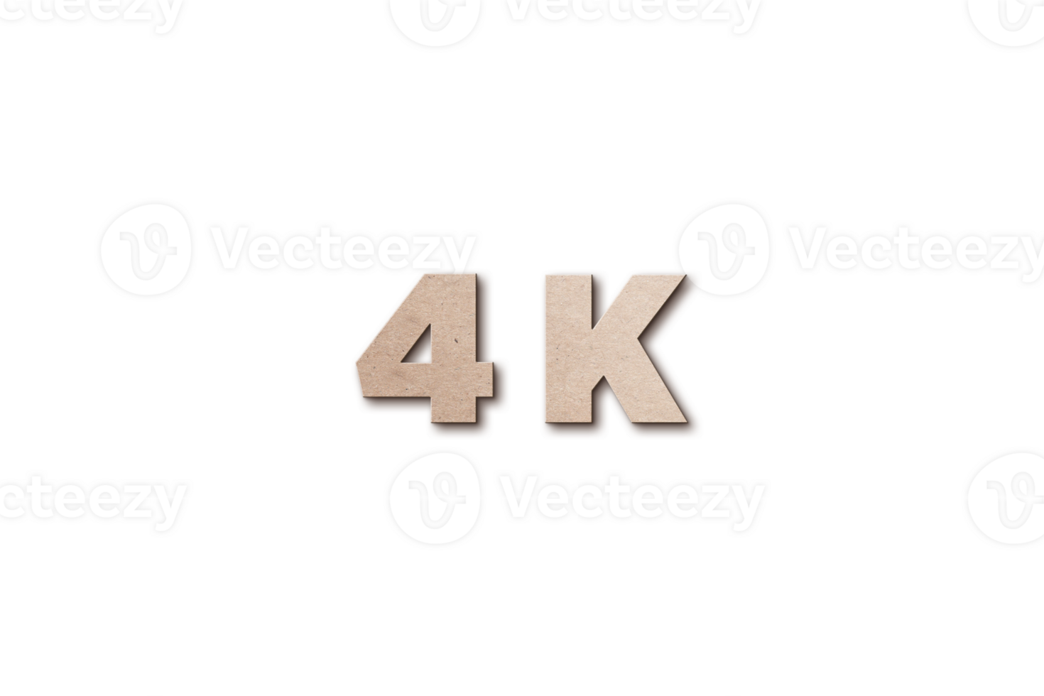 4 k subscribers celebration greeting Number with card board design png