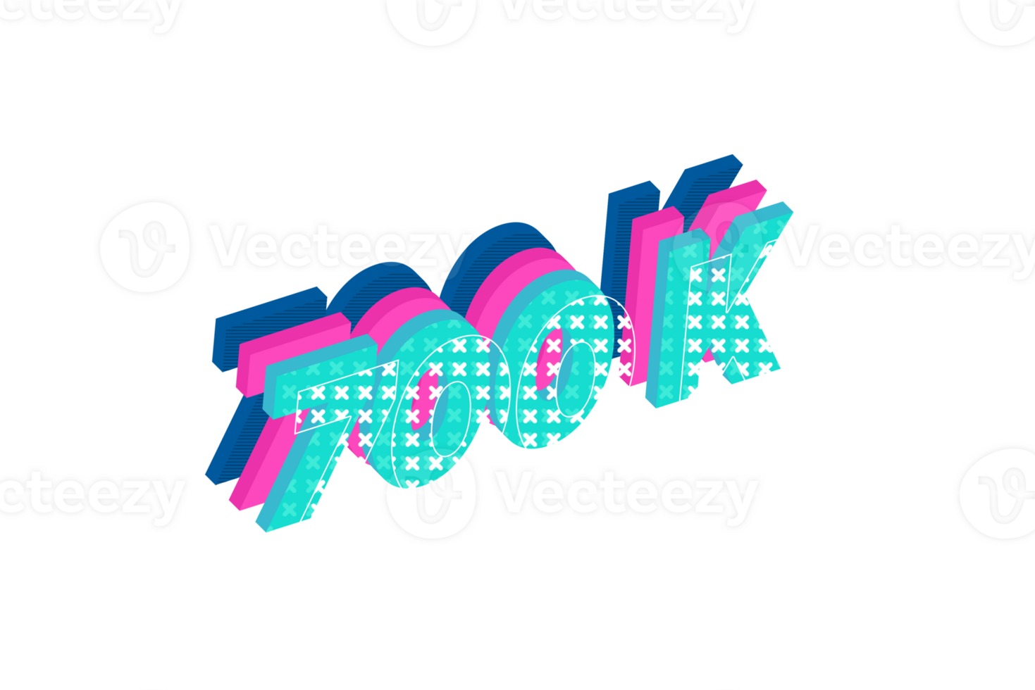 700 million subscribers celebration greeting Number with multi layers design png
