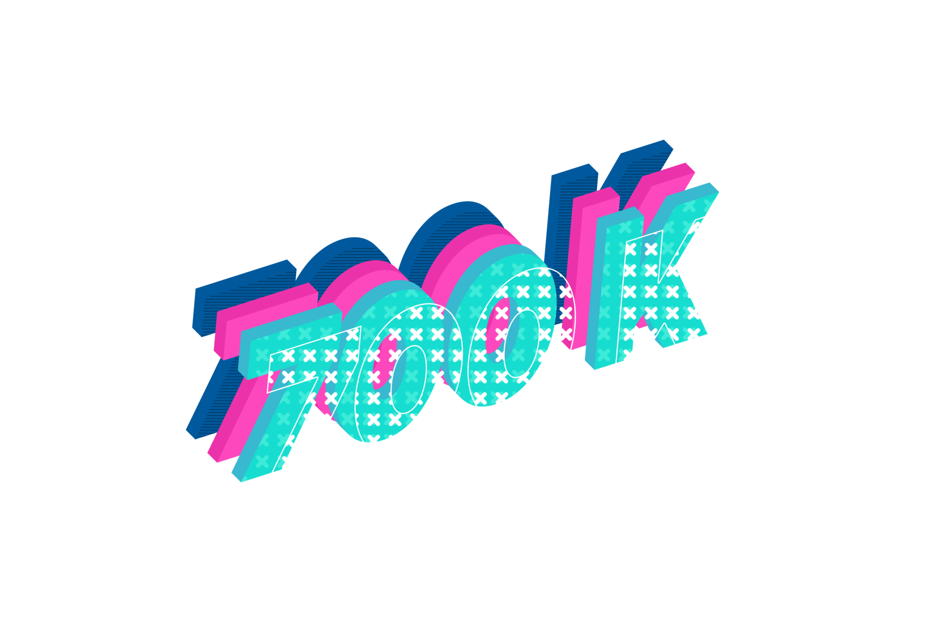 700 Million Subscribers Celebration Greeting Number With Multi Layers 