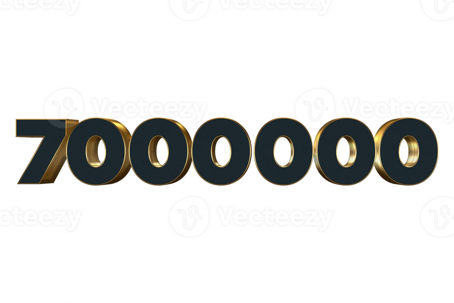 7000000 subscribers celebration greeting Number with luxury design png