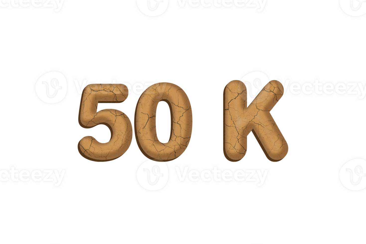 50 k subscribers celebration greeting Number with mud design png