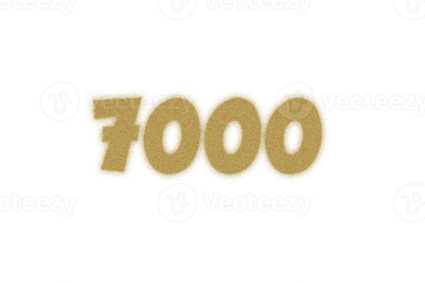 7000 subscribers celebration greeting Number with dust style design png