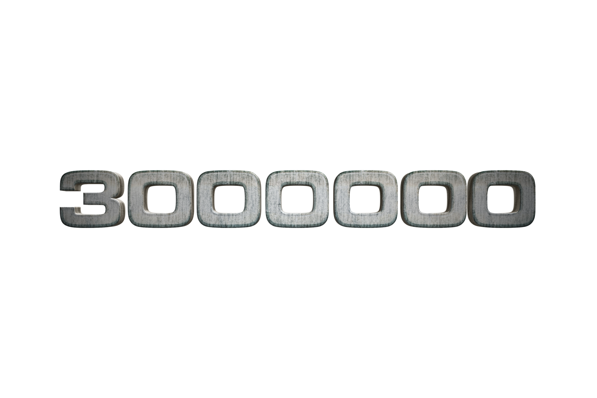 3000000 subscribers celebration greeting Number with chalk design