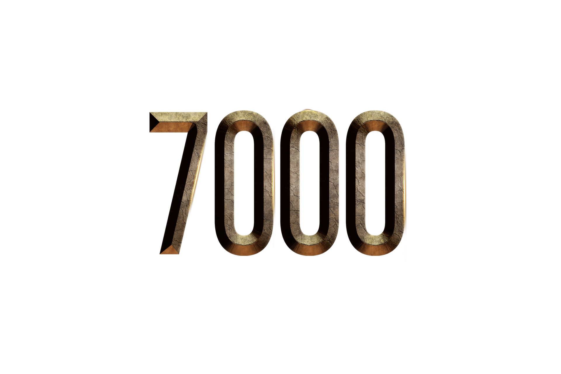 7000 subscribers celebration greeting Number with historical design ...