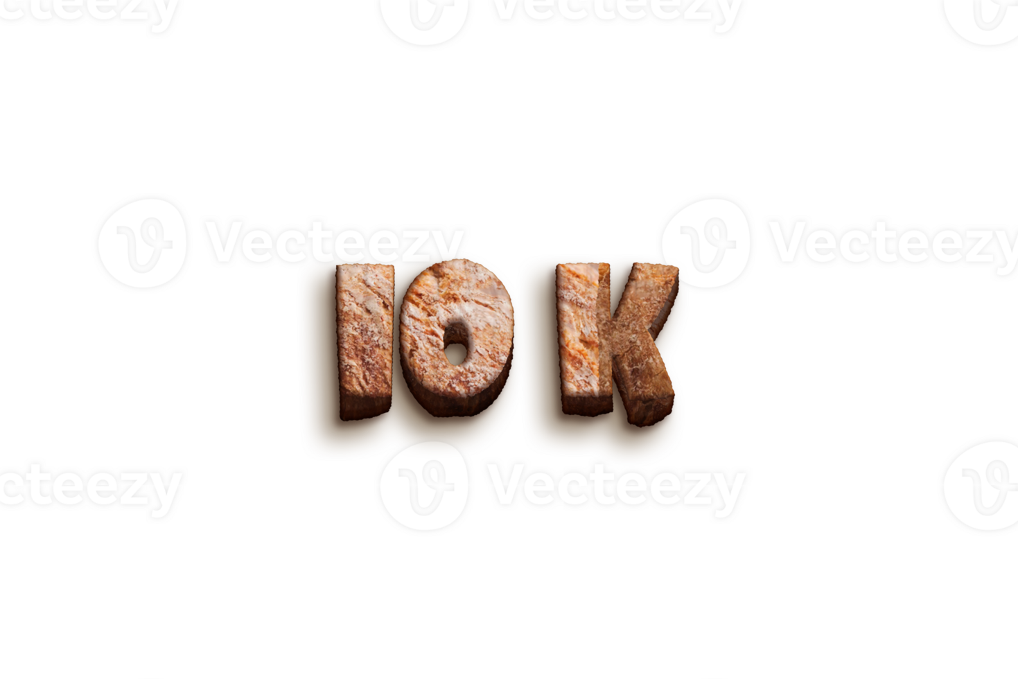 10 k subscribers celebration greeting Number with bakery design png