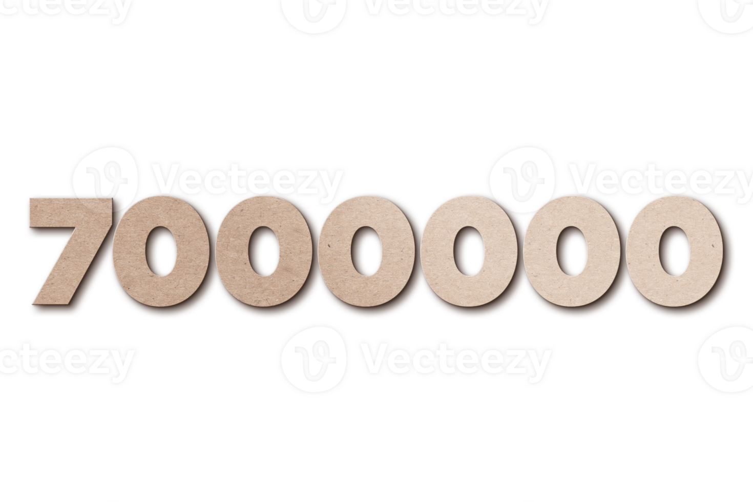 7000000 subscribers celebration greeting Number with card board design png