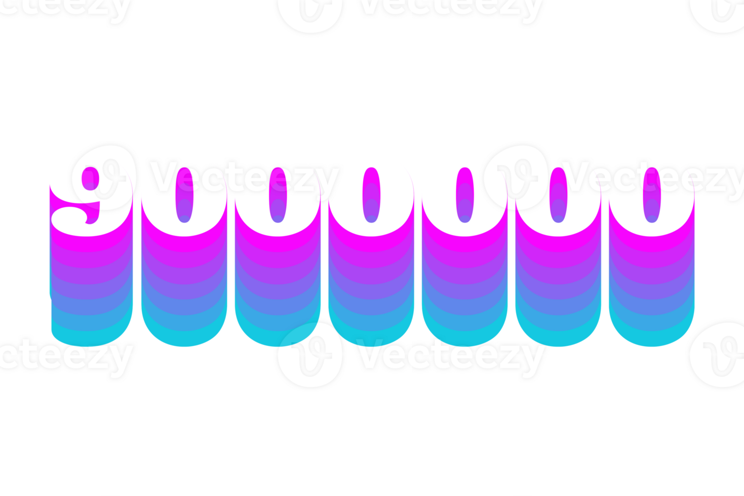 9000000 subscribers celebration greeting Number with multi color design png