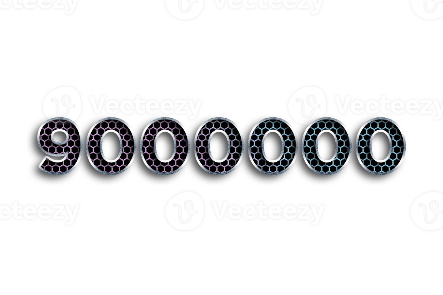 9000000 subscribers celebration greeting Number with net design png