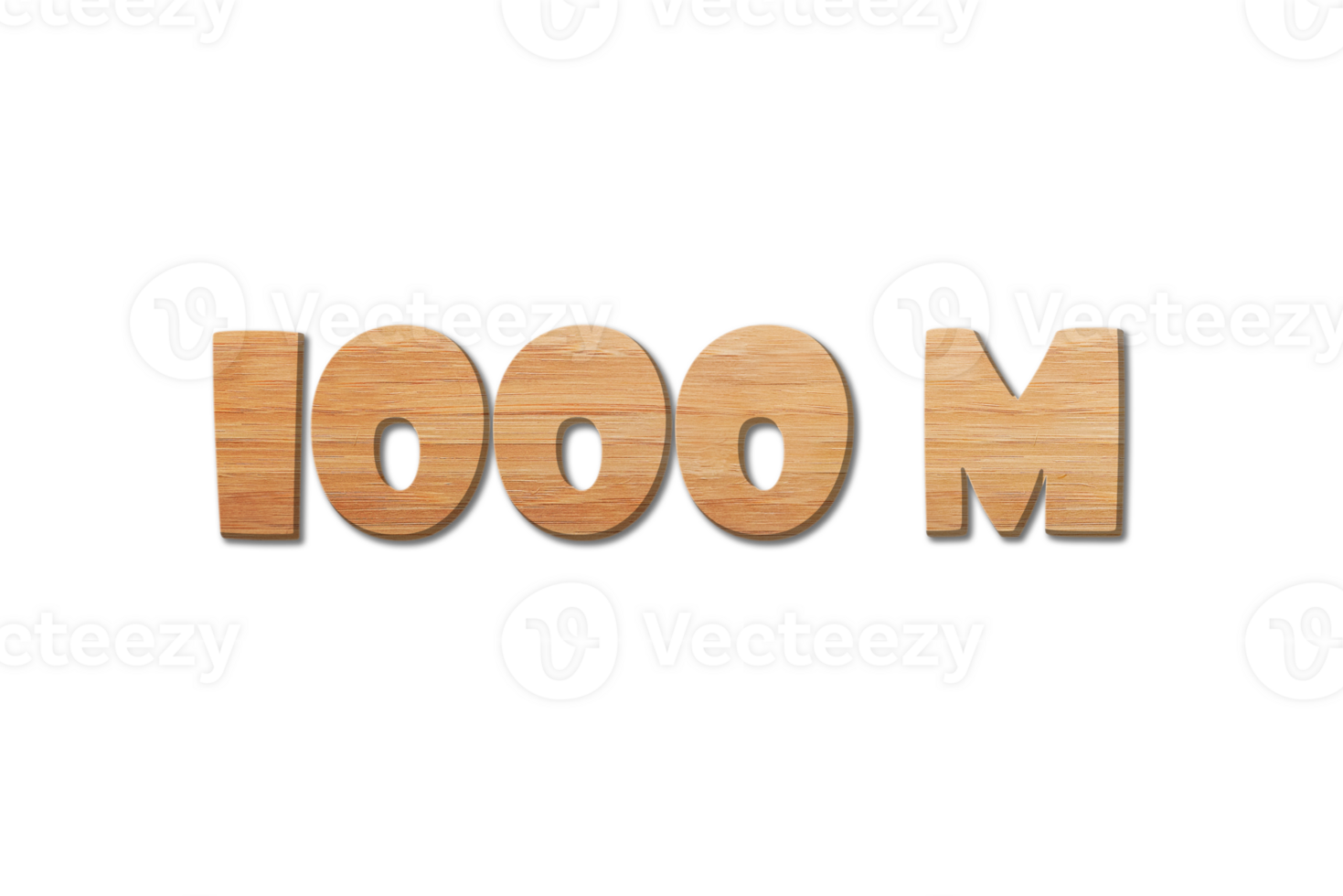 1000 million subscribers celebration greeting Number with wood design png