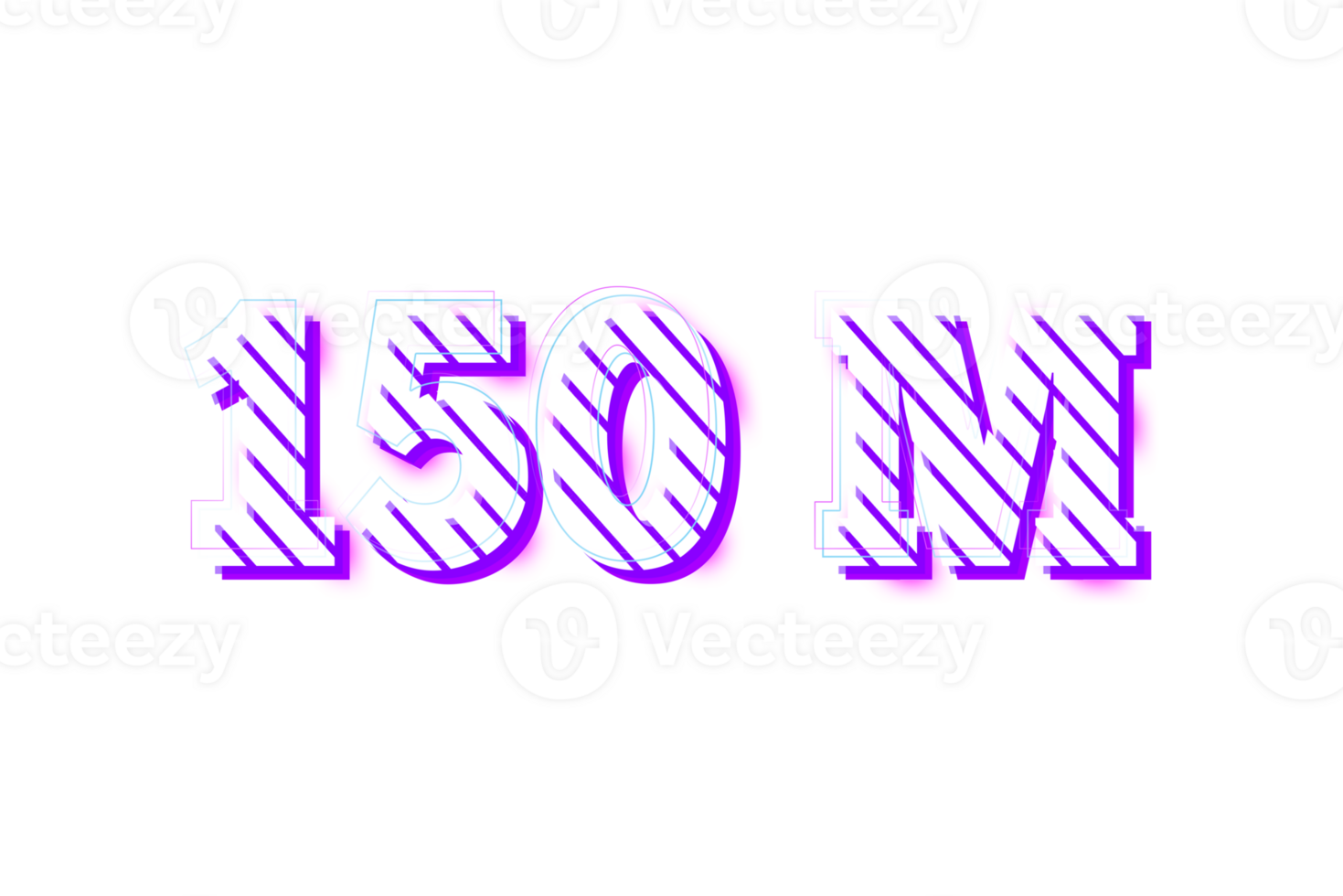 150 Million Subscribers Celebration Greeting Number With Stripe Design 150-million-subscribers-celebration-greeting-number-with-stripe-design